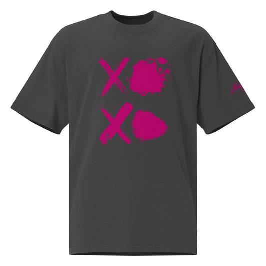 Brushed XOXO Oversized Faded T-Shirt
