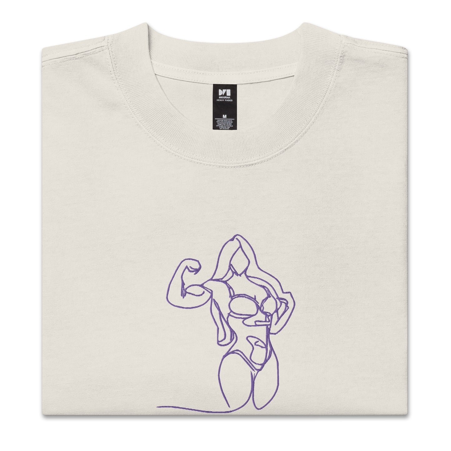 Muscle Mami Line Art Oversized Tee