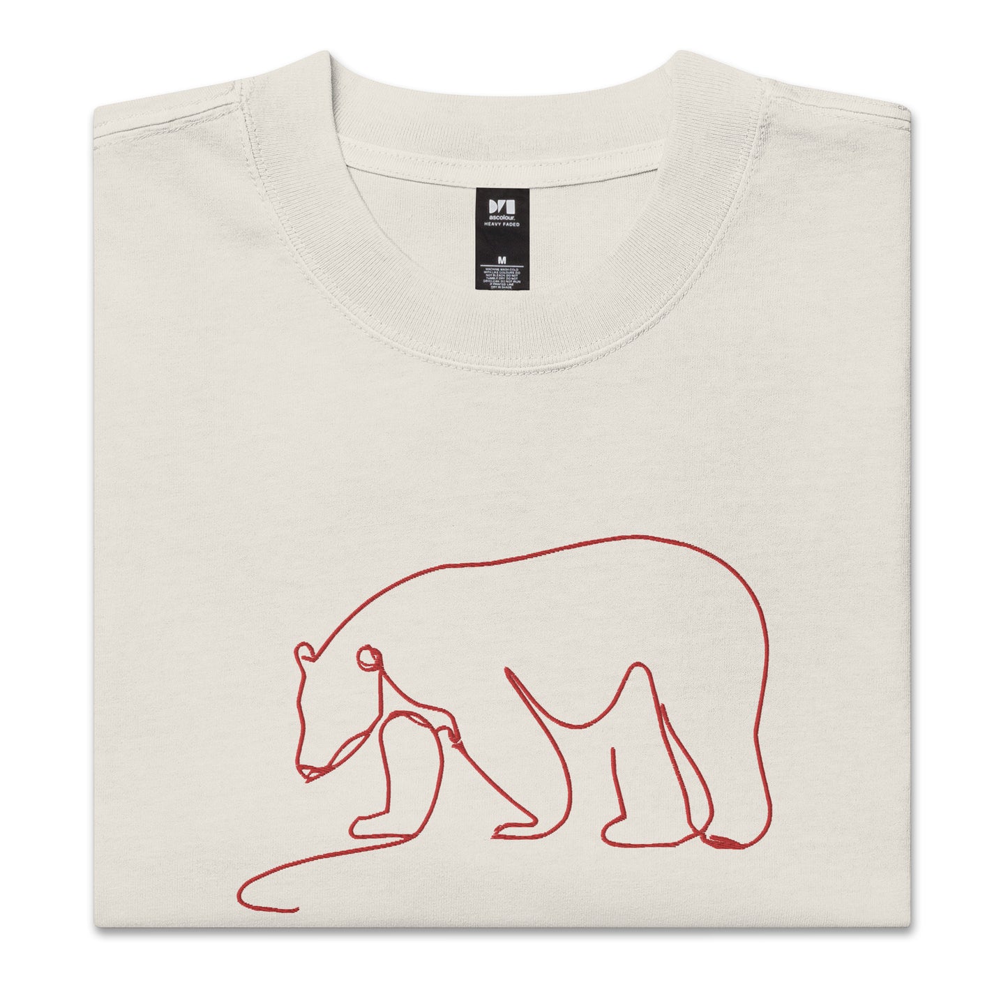 Oversized Faded Bear Tee