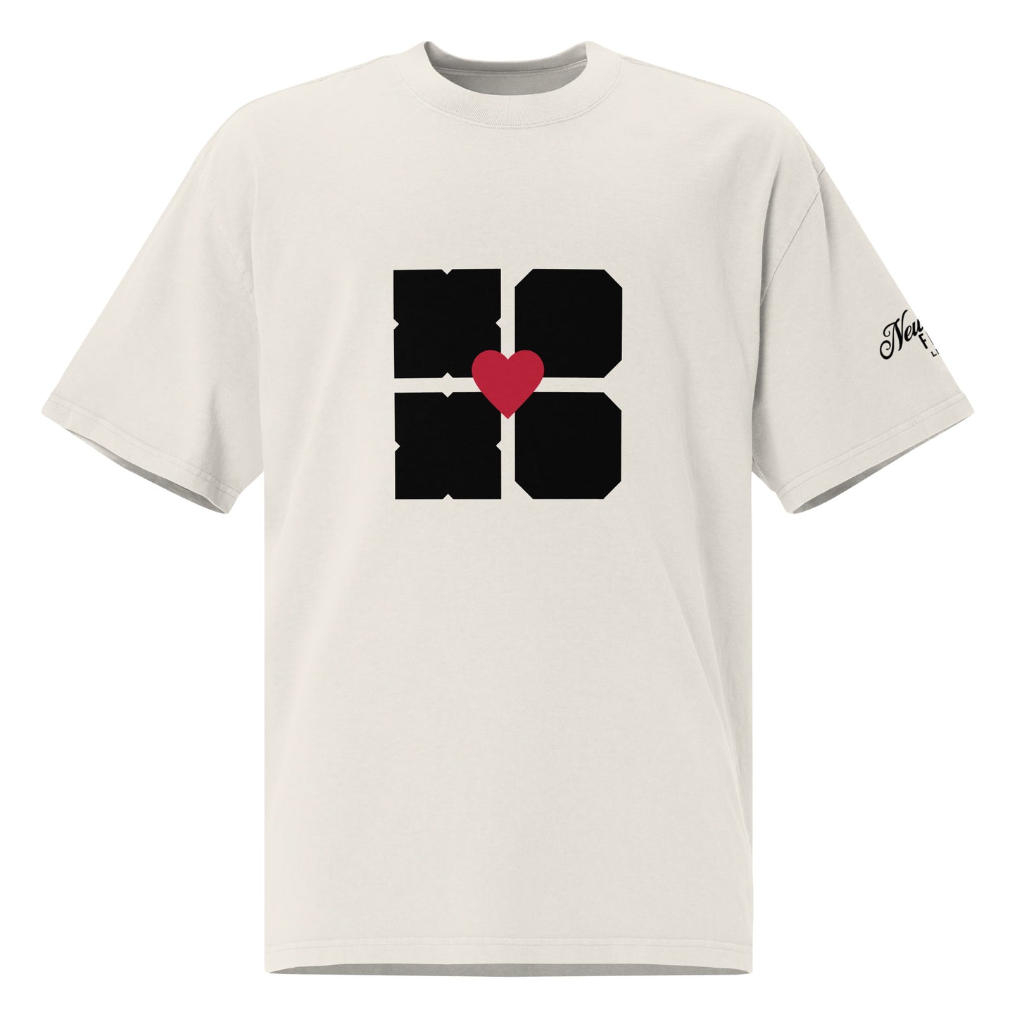 Blocky XOXO Oversized Faded T-Shirt