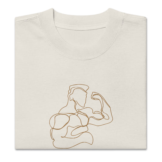 Big Daddy Line Art Oversized Faded T-Shirt