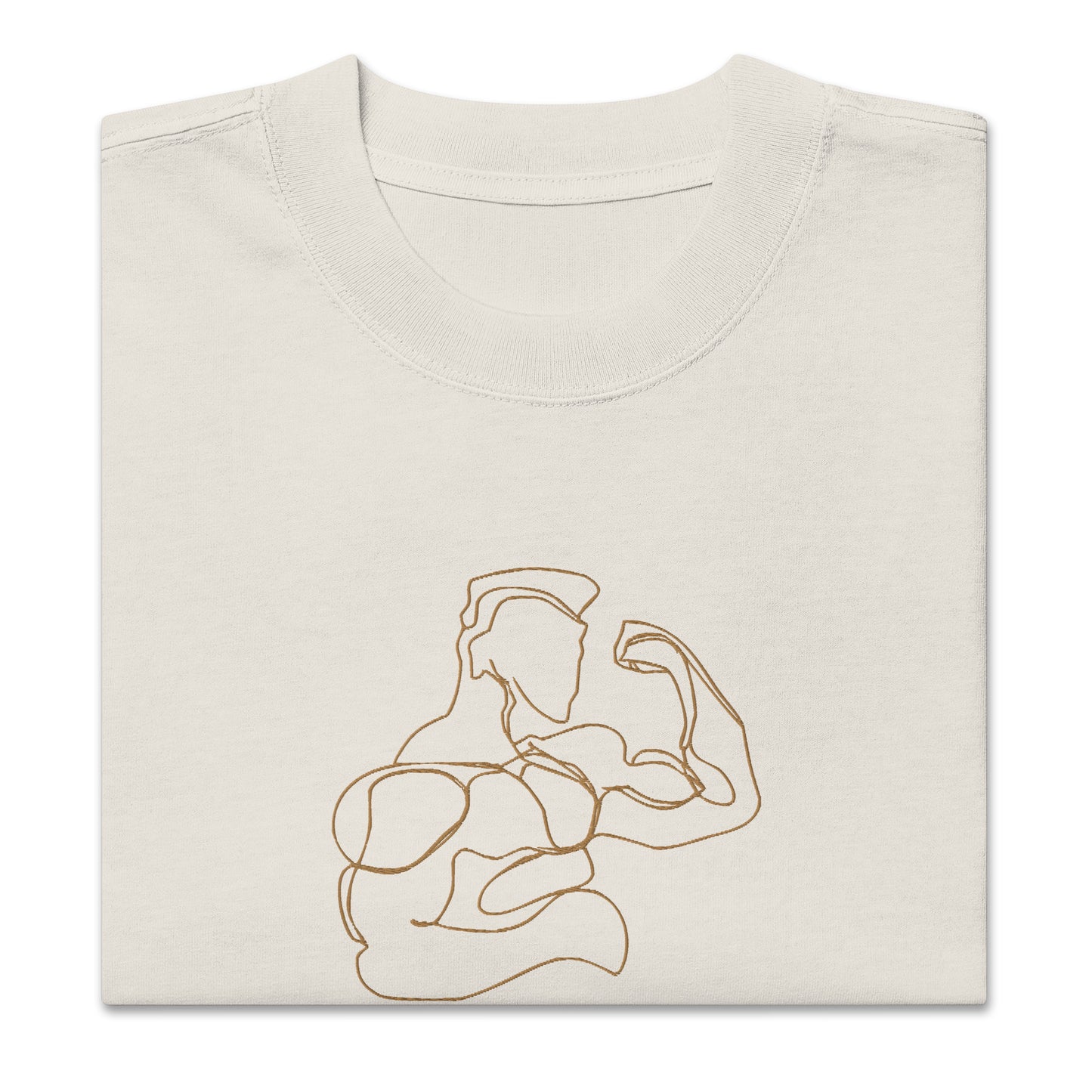 Big Daddy Line Art Oversized Faded T-Shirt