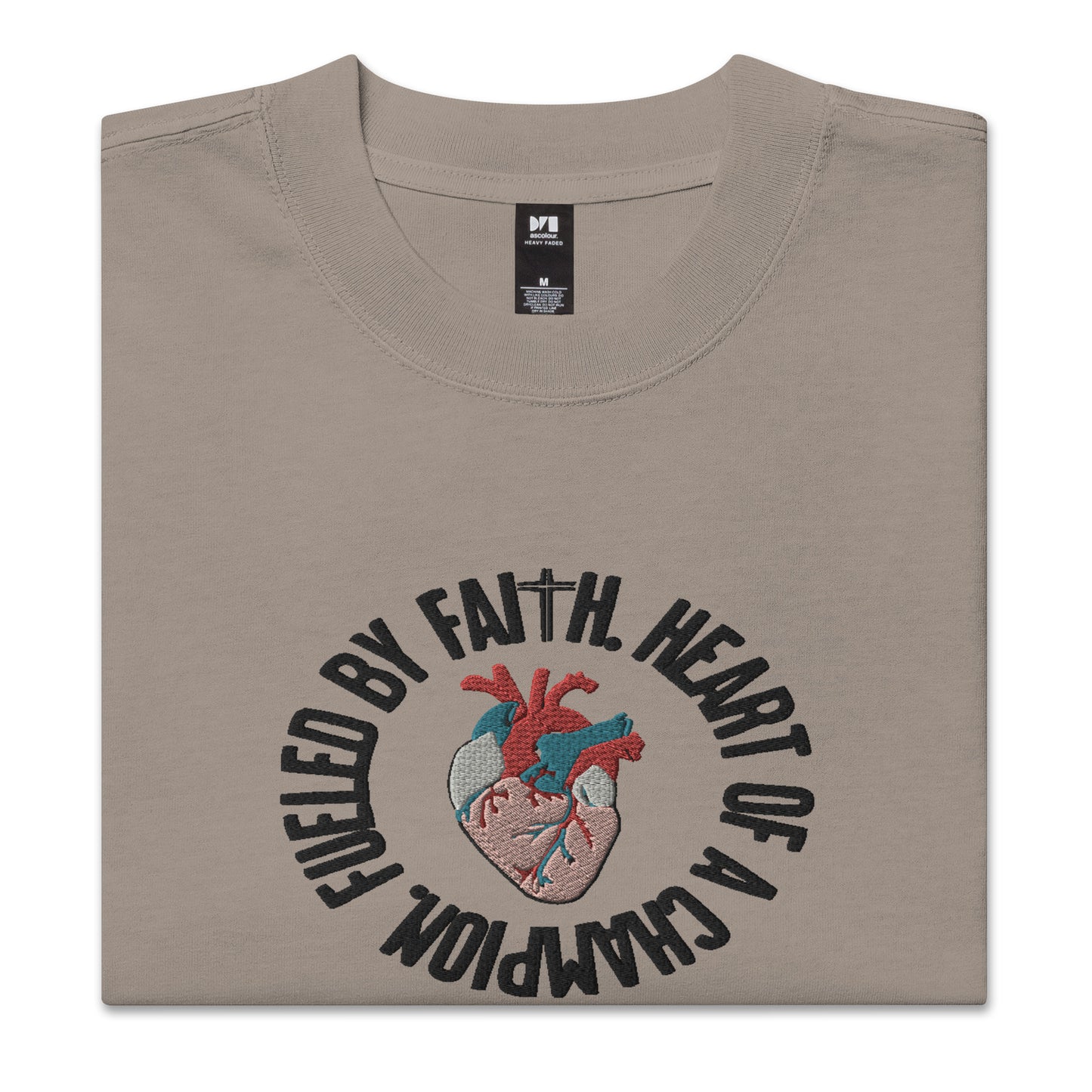 Heart of a Champion Oversized Faded Tee