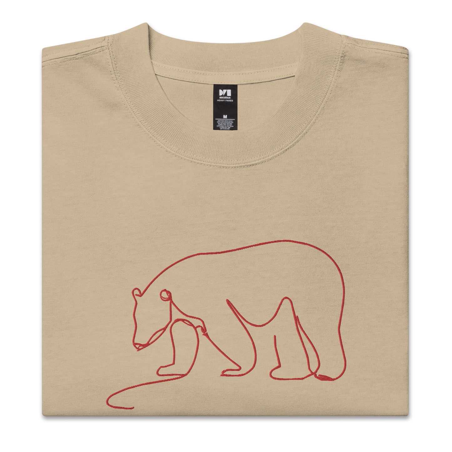 Oversized Faded Bear Tee